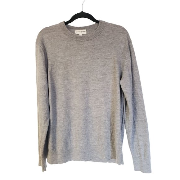 CROSBY& HOWARD SWEATER SIZE MEN'S XL 100% MERINOWOOL GRAY - Picture 1 of 9